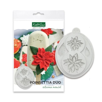 Silicone Mould - Poinsettia Duo